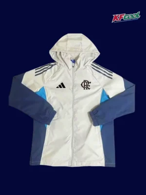 Flamengo White Windbreaker 2526 Fans Version1 Flamengo white windbreaker 25/26 fans version front view