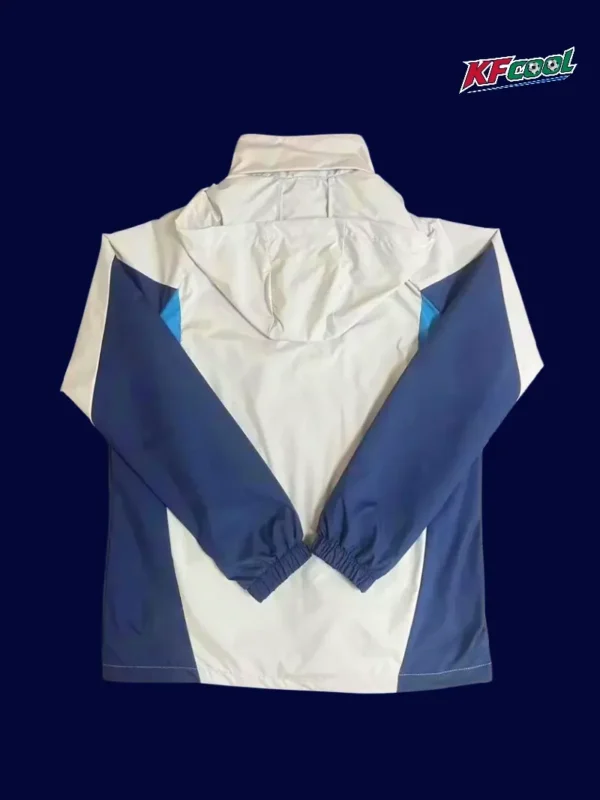 Flamengo White Windbreaker 2526 Fans Version2 - KFCool – Football Jerseys & Soccer Kits Store Flamengo white windbreaker 25/26 fans version back view