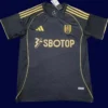 Fulham Away Black Jersey 25/26 Fans Version front with black design and club badge.