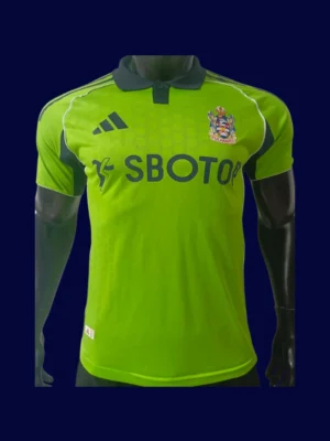 Fulham Away Green Jersey 2526 Player Version1 Fulham Away Green Jersey 25/26 Player Version front with green player-cut design.