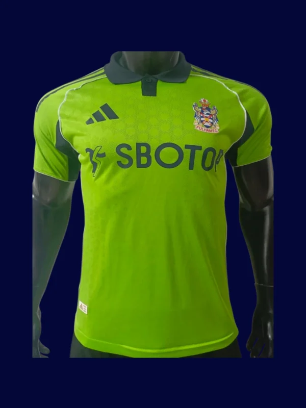 Fulham Away Green Jersey 25/26 Player Version front with green player-cut design.