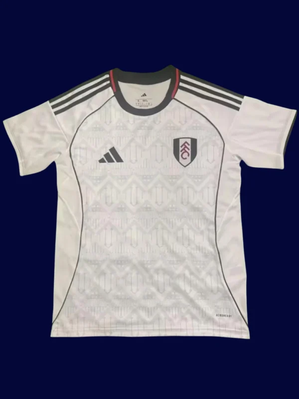 Fulham Home Jersey 2526 Fans Version1 - kfcool.com Fulham Home Jersey 25/26 Fans Version front with classic white design and crest.
