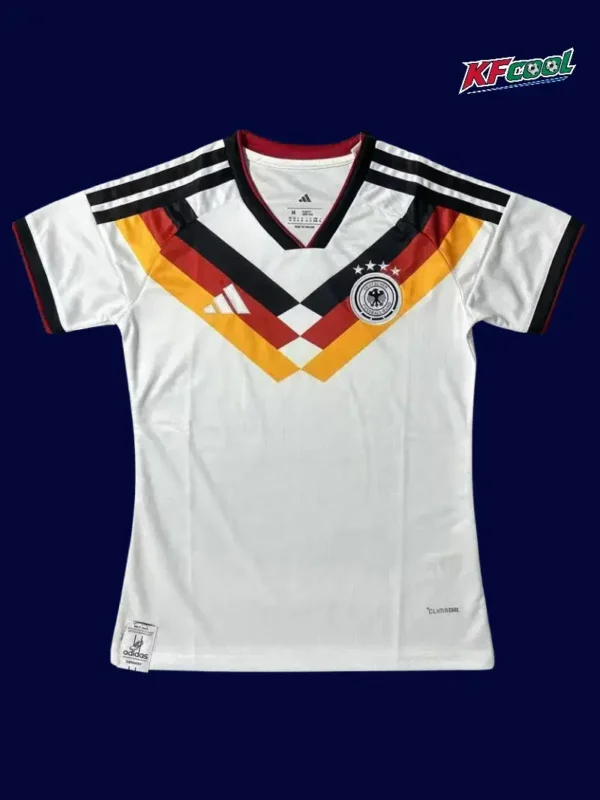 Germany home white women’s jersey 26/27 fans front, tailored fit