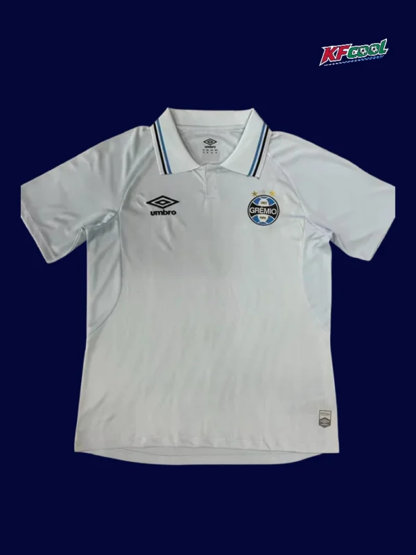 Gremio away jersey 25/26 fans version front white blue black design