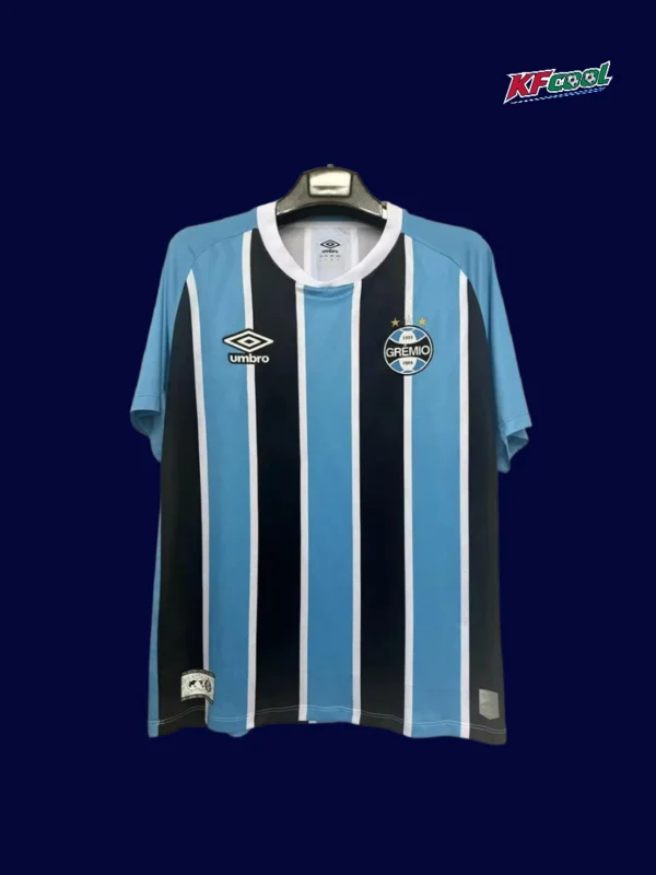 Gremio home jersey 25/26 fans version front blue black white stripes