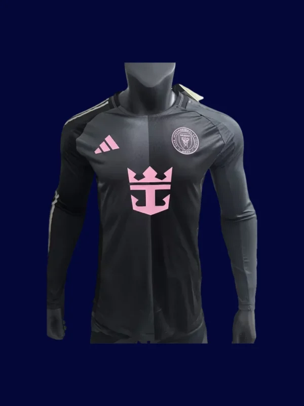Inter Miami 2526 Away Black LS Player Jersey Front | Pro Long Sleeve
