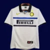 Inter Milan Away Classic Retro Jersey 199899A - KFCool – Football Jerseys & Soccer Kits Store Inter Milan 1998 99 away classic retro jersey front with alternate retro palette