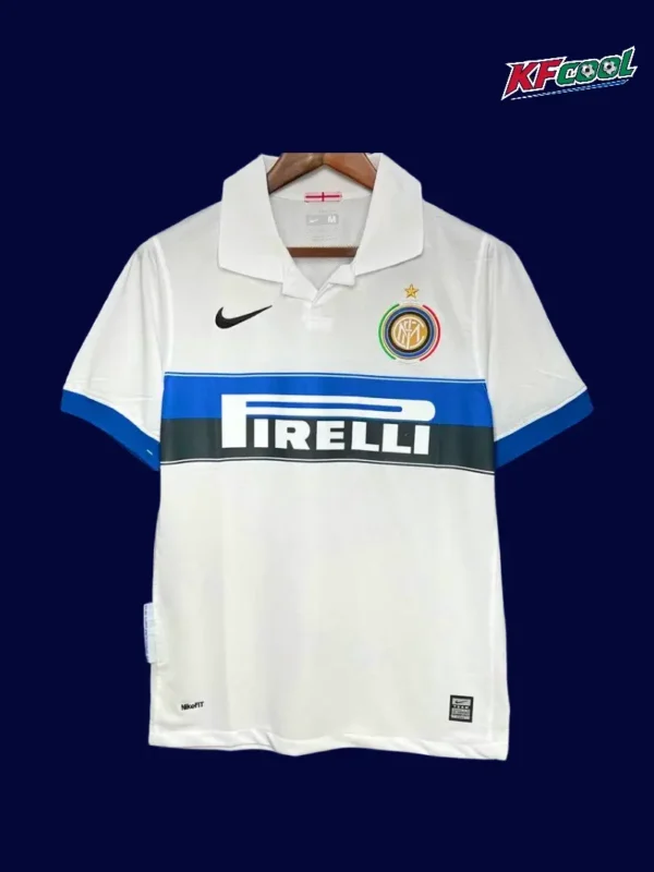 Inter Milan 2009 10 away classic retro jersey front with period sponsor and historic crest
