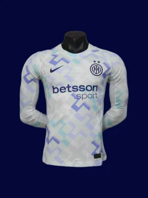 Inter Milan Away White Long Sleeve 25/26 Player Front View