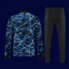 Inter Milan Blue Black Half Pull Tracksuit 2526B - kfcool.com Inter Milan 25 26 blue black half pull tracksuit back with clean sporty rear