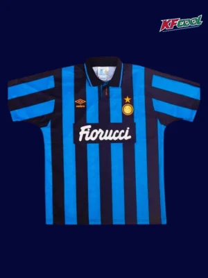 Inter Milan 1992 93 home classic retro jersey front with early 90s stripe design