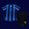 Inter Milan 1999 00 kids home retro jersey back with comfortable child fit and plain rear