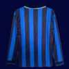 Inter Milan 1997 98 home classic retro long sleeve jersey back with extended sleeves and plain rear