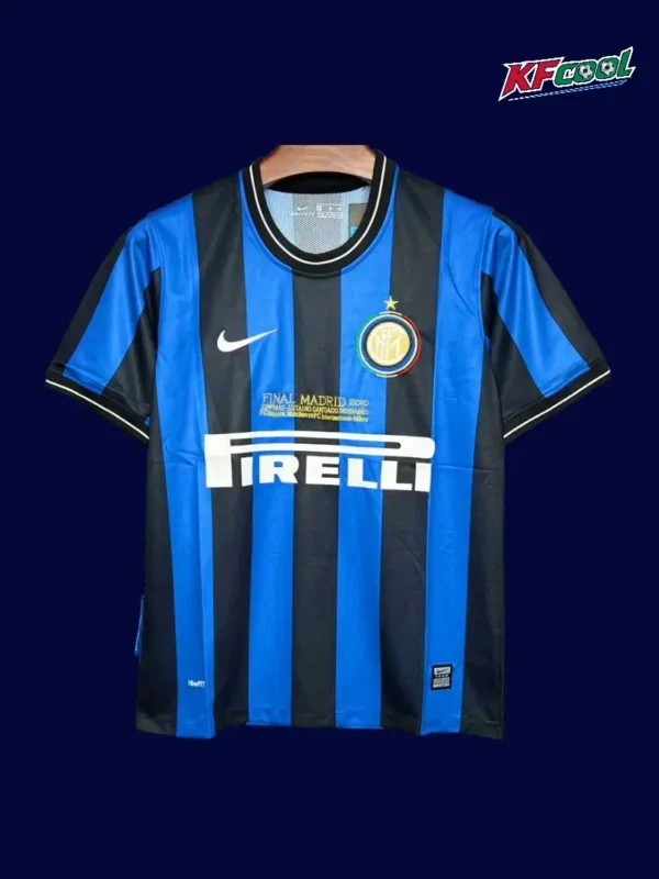 Inter Milan 2009 10 home retro finalist jersey front with commemorative elements