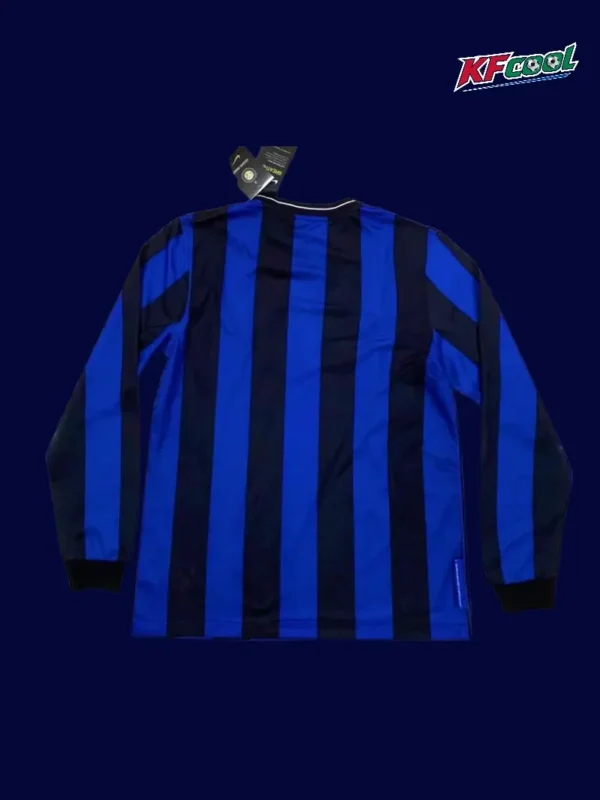 Inter Milan Home Retro LS Jersey 0910UEFA Champions FinalB - kfcool.com Inter Milan 09 10 long sleeve home retro jersey back with match ready tailoring and sleeve detail