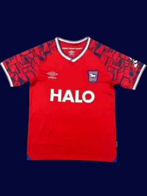 Ipswich Town Away Red Jersey 25/26 Fans Version front with away red design and badge.