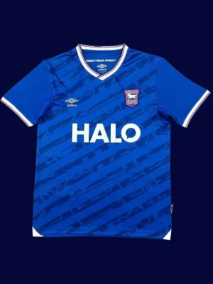 Ipswich Town Home Blue Jersey 25/26 Fans Version front with club crest and classic blue design.