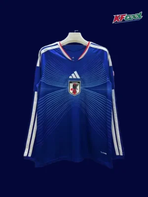 Japan Home Blue Long Sleeve Jersey 26/27 Fans Version