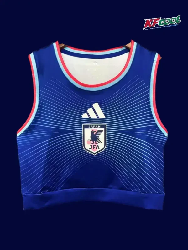 Japan home blue women 26/27 yoga vest front — sleeveless, athletic top