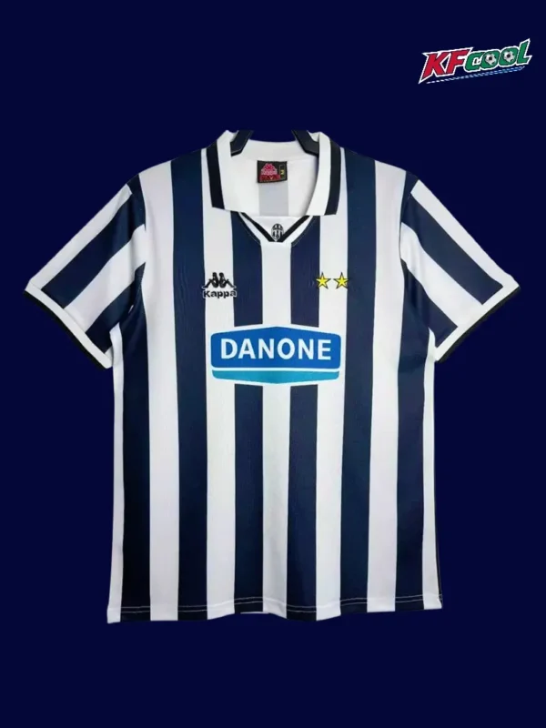 Juventus 1994 95 home classic retro jersey front with vintage stripe pattern