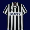 Juventus 1995 97 home classic retro jersey front with mid 90s stripe design