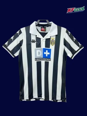 Juventus 1999 00 home classic retro jersey front with bold stripe identity
