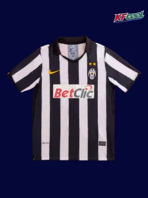 Juventus 2010 11 home classic retro jersey front with classic black white identity