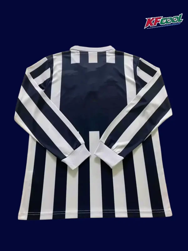 Juventus 1984 85 home classic retro long sleeve jersey back with extended sleeves