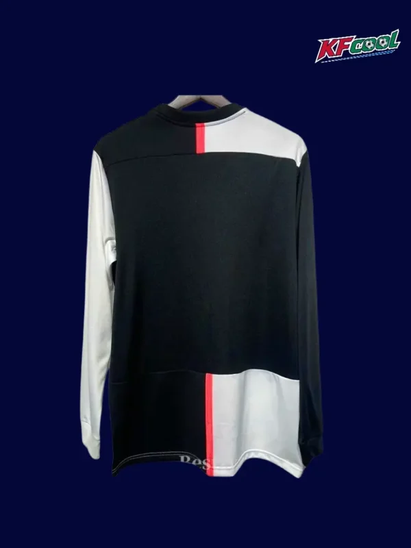 Juventus 2019 20 home classic retro long sleeve jersey back with classic long sleeve rear