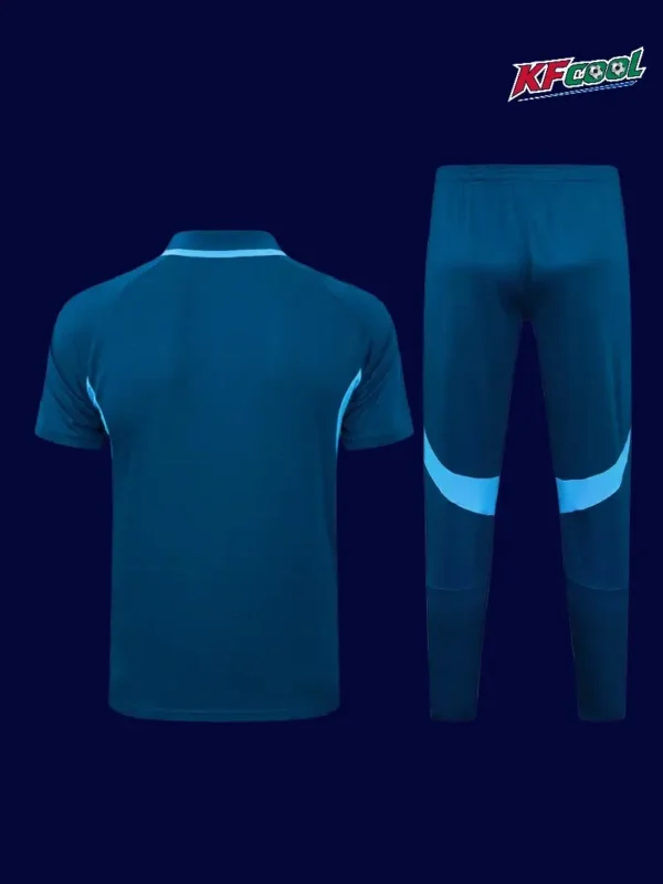 Juventus 25/26 lake blue polo tracksuit back view