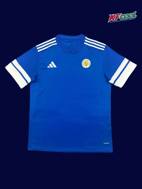 Korsou home blue jersey 26/27 fans front — breathable material