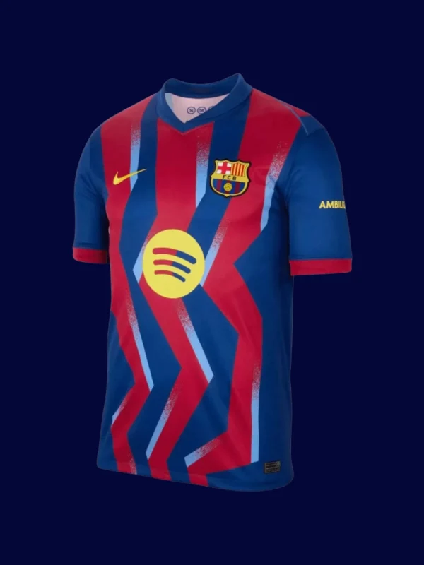 Lamine Yamal Barcelona fourth El Clásico jersey front 25/26, high-quality breathable fan gear.