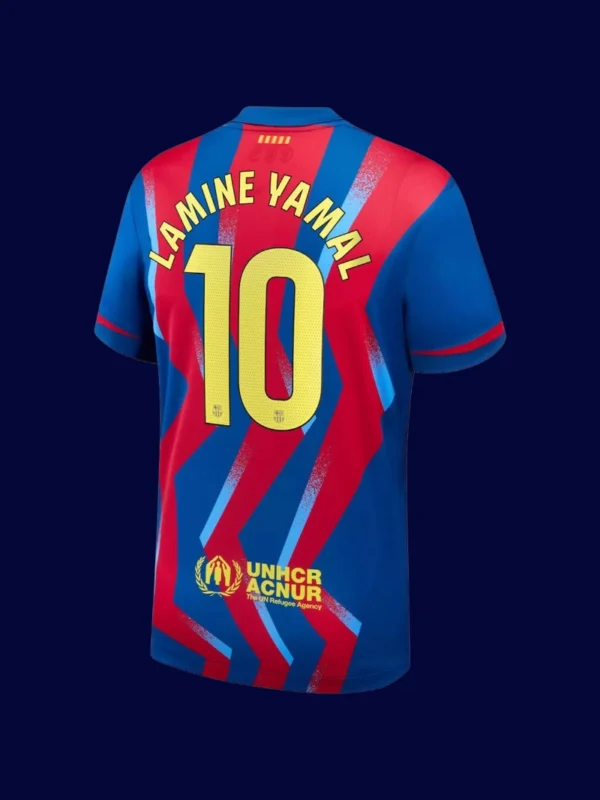 Lamine Yamal Barcelona fourth El Clásico jersey back 25/26 with #10, breathable high-quality design.