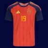 Lamine Yamal 19 Spain Home Jersey World Cup 2026A - kfcool.com Lamine Yamal Spain home jersey front World Cup 2026, high-quality breathable fan gear.