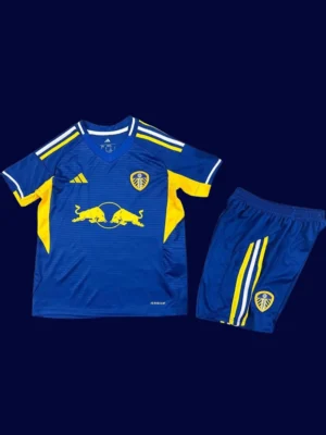 Leeds United Away Blue Kids kits 25/26