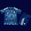 Leicester City Away Jersey Kids kits 2526A - KFCool – Football Jerseys & Soccer Kits Store Leicester City Away Kids Kits 25/26 front with away colors and mini crest.
