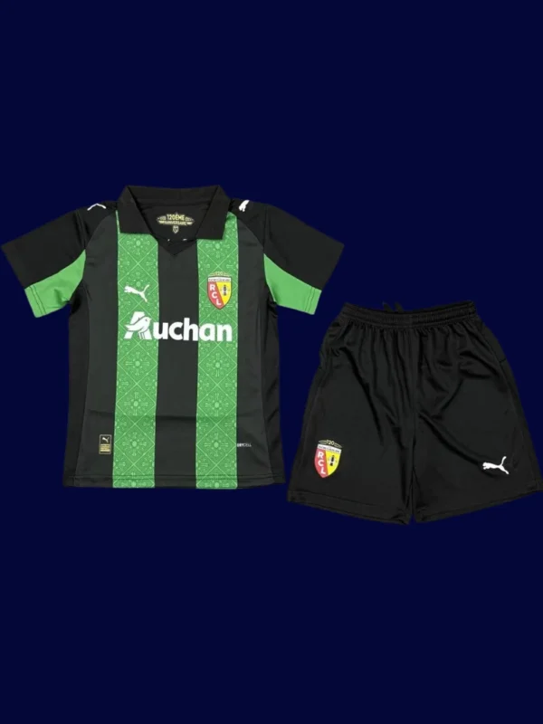 Lens Away Kids kits 2526A - KFCool – Football Jerseys & Soccer Kits Store Lens Away Kids kits 25/26 front lightweight breathable youth football shirt