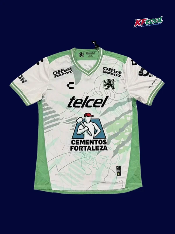 Club Leon away jersey 25/26 fans version front white green design