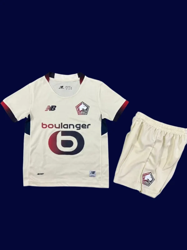 Lille Away Kids kits 25/26 front lightweight breathable junior football shirt