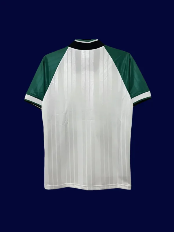 back view of Liverpool away retro jersey (93/95) showing reinforced back panel.
