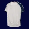 back view of Liverpool away white retro jersey (06/07) showing stitched back for numbers.