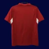 back view of Liverpool home red retro jersey (04/05) showing reinforced back panel.