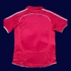 back view of Liverpool home red retro jersey (06/08) showing stitched back panel.
