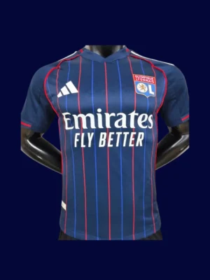 Lyon Away Jersey 2526 Player Version1 Lyon Away Jersey 25/26 Player Version front pro‑grade lightweight performance football shirt
