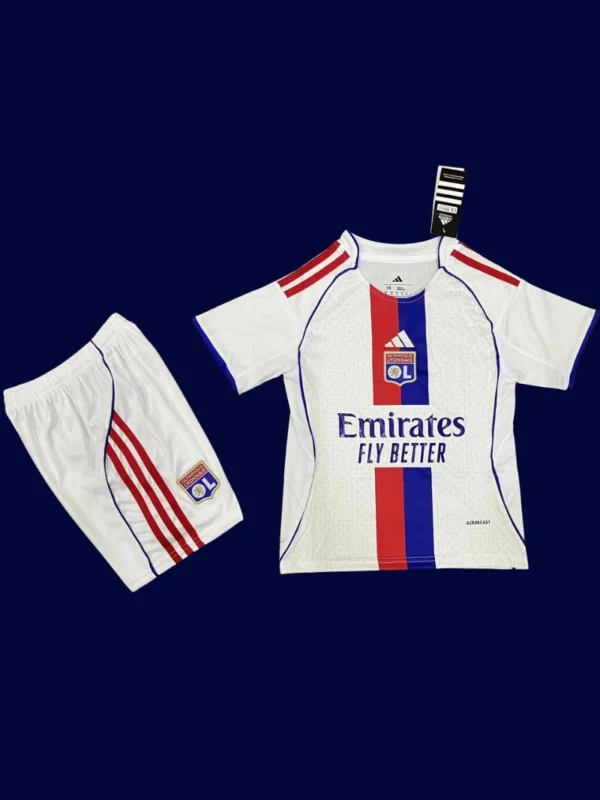 Lyon Home Kids kits 2526A - kfcool.com Lyon Home Kids kits 25/26 front lightweight breathable junior football shirt