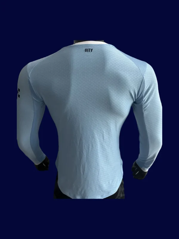 Man City 25/26 Home Long Sleeve Player Jersey Back Photo