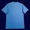 back view of home blue retro shirt (19/20) showing number-ready back panel.
