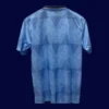 Manchester City Home Blue Retro shirt 1989B - KFCool – Football Jerseys & Soccer Kits Store back view of home blue retro shirt (1989) showing stitched back panel.