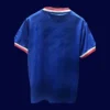back view of away blue retro jersey (86/88) showing reinforced back panel.