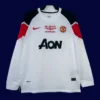 Manchester United Away Retro Long Sleeve Jersey 1011A - KFCool – Football Jerseys & Soccer Kits Store front view of Manchester United away retro long sleeve jersey (10/11) in classic away colors.